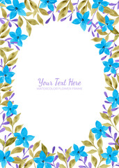 Obraz premium Manual painted of flower watercolor as background frame.