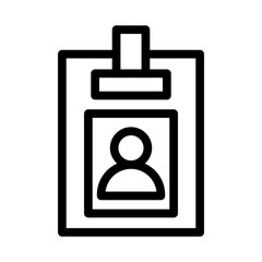 id card line icon illustration vector graphic
