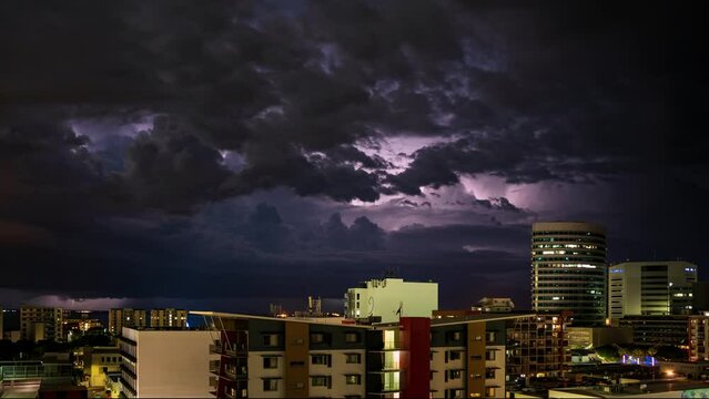Thunderstorm over Darwin City, Northern Territory.