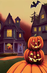 Halloween theme vector promotional poster - 536880888