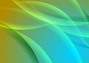 Colorful glowing shiny waves abstract elegant background. Vector design