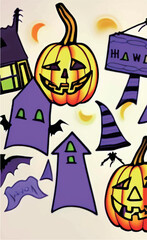 Halloween theme vector promotional poster - 536881013
