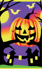 Halloween theme vector promotional poster - 536881059