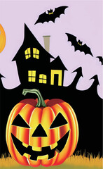 Halloween theme vector promotional poster - 536881289