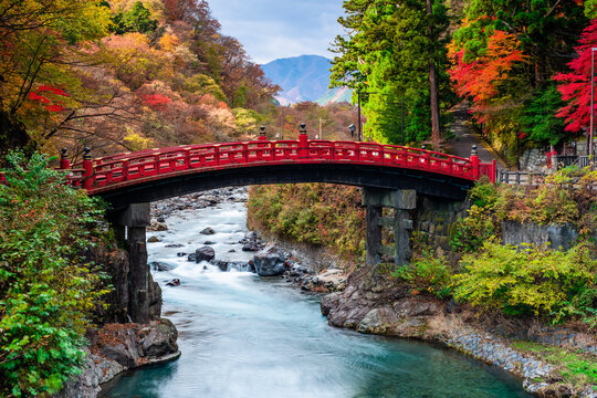 栃木県　日光　秋の神橋