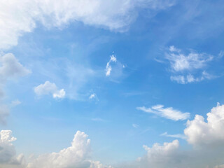 Blue sky and white cloud