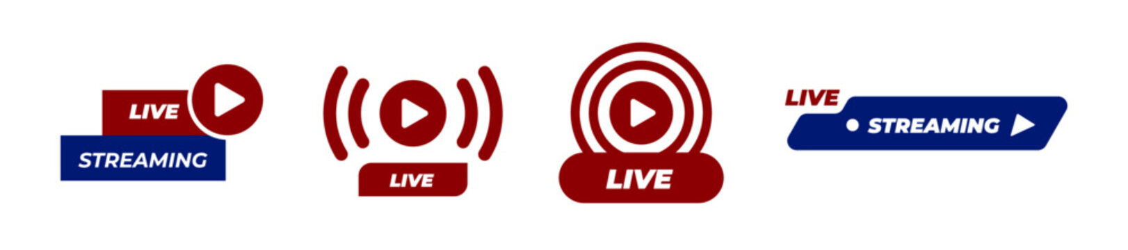live icon. live streaming vector. live stream for web design - stock vector.