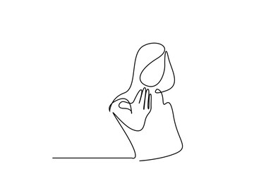 a young beautiful woman is making a come sign with her hands