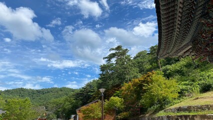 Unjusa, known as the temple of residing clouds or the temple of one thousand stone Buddhas and one thousand stone pagodas in South Korea, in the summer of 2022. 