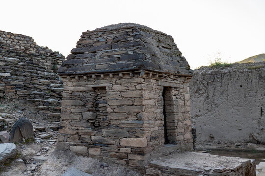 Amlukdara stupa historical place in the mount elum in the swat valley, Pakistan