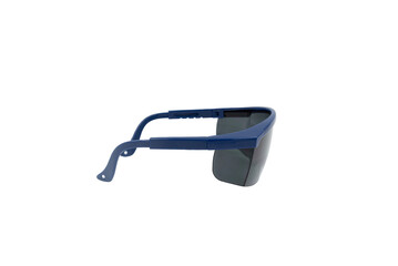 glasses safety on transparent background closeup