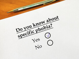 Questionnaire about mental health