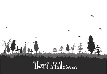 Fototapeta na wymiar Happy Halloween. Illustration background of Halloween posters and invitations.
