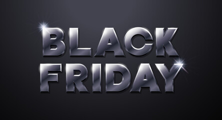 Fototapeta premium Black Friday sale background. Vector ad text illustration for promotional content, web banners, related with sales, discounts