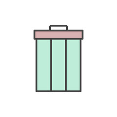trash can icon vector illustration logo template for many purpose. Isolated on white background.