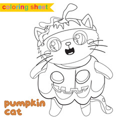 Coloring page for toddlers. Cute animal dress in Halloween costumes. Activity kit for kindergarten students. Cute Halloween illustration. Coloring Halloween worksheet page. Vector illustration file