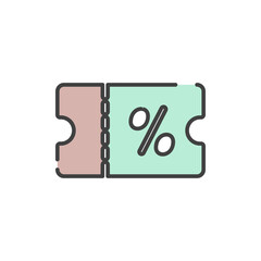 voucher icon vector illustration logo template for many purpose. Isolated on white background.