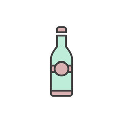 Bottle icon vector illustration logo template for many purpose. Isolated on white background.