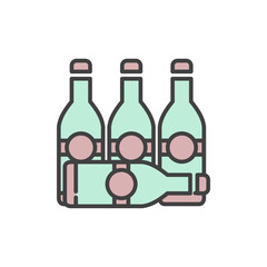 Bottle icon vector illustration logo template for many purpose. Isolated on white background.