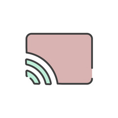 screencast icon vector illustration logo template for many purpose. Isolated on white background.