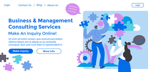 Business and management consulting services web