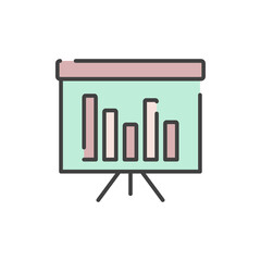 data analysis icon vector illustration logo template for many purpose. Isolated on white background.