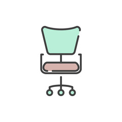 Fototapeta premium Chair icon vector illustration logo template for many purpose. Isolated on white background.