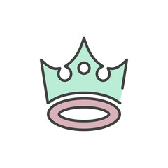 crown icon vector illustration logo template for many purpose. Isolated on white background.