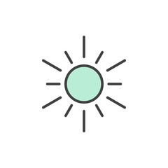 sun icon vector illustration logo template for many purpose. Isolated on white background.