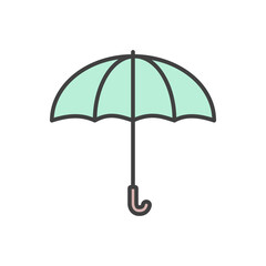 umbrella icon vector illustration logo template for many purpose. Isolated on white background.