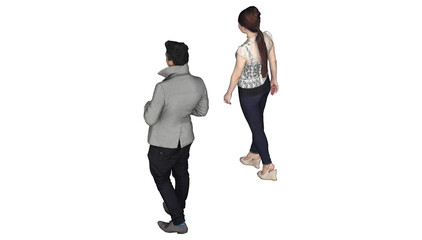 3D High Poly Humans - SET1 Color - Isometric View 4
