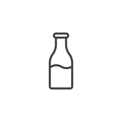 Milk bottle line icon