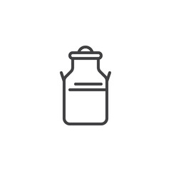 Milk canister line icon
