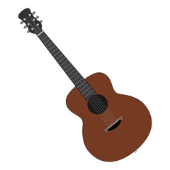 Obraz na płótnie Canvas Guitar vector illustration in line filled design