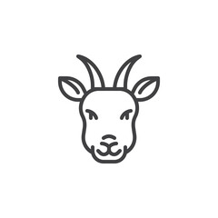 Fototapeta na wymiar Goat face line icon