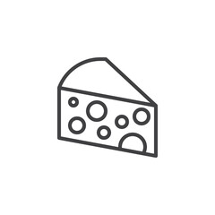 Piece of cheese line icon