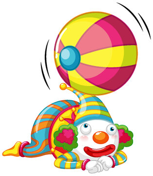 Clown cartoon character isolated