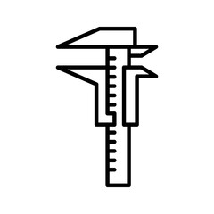 Vernier caliper icon. sign for mobile concept and web design. vector illustration
