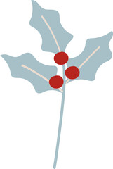 Warm and Joyful Christmas Mistletoe Illustration