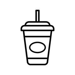 disposable paper coffee cup icon vector design template