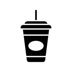 disposable paper coffee cup icon vector design template