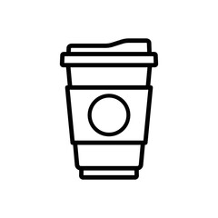 disposable paper coffee cup icon vector design template
