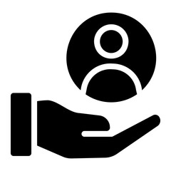 customer care glyph icon