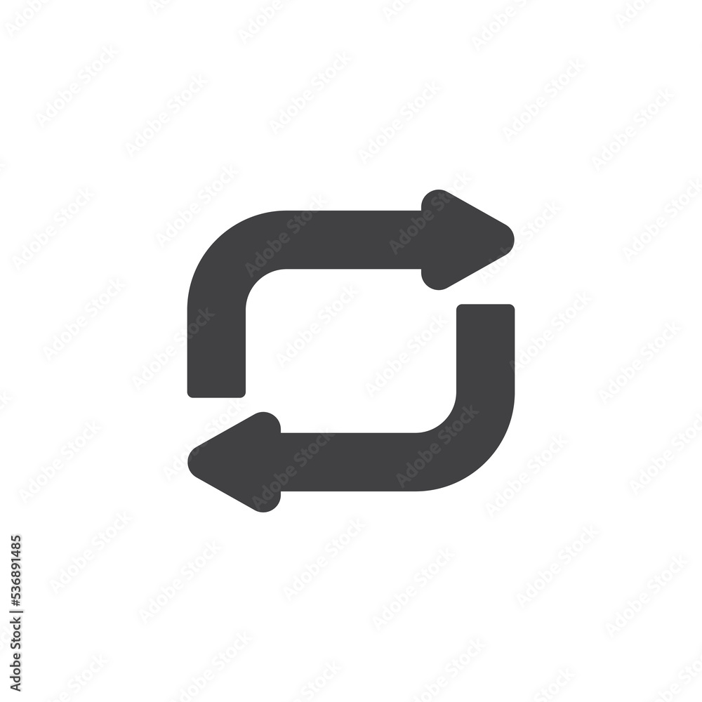 Poster repeat button vector icon