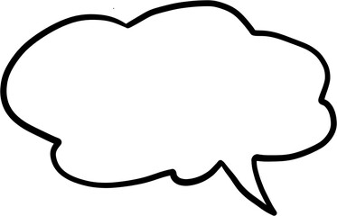 doodle freehand sketch drawing of word balloon.