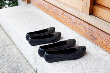 Black Korea Traditional Rubber Shoes