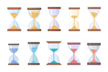 The hourglass is running out of time. end of deadline