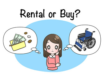 車椅子はレンタルか購入どちらが良いのか悩む女性