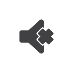 Mute button vector icon