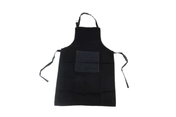 Fotobehang Black kitchen apron isolated on a transparent background © apinya